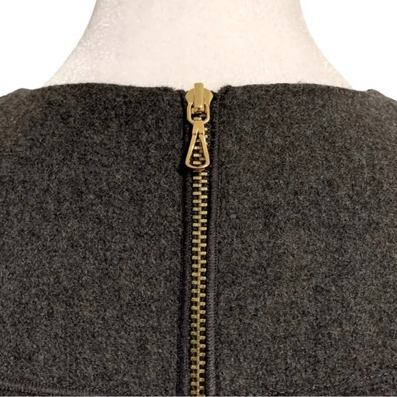 Magaschoni | NWOT Sleeveless Midi Sheath Dress in Charcoal Gray Size 2 - Picture 5 of 16